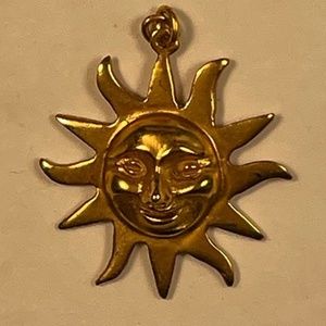 1960's Gold Tone Alva Studio Sun Charm